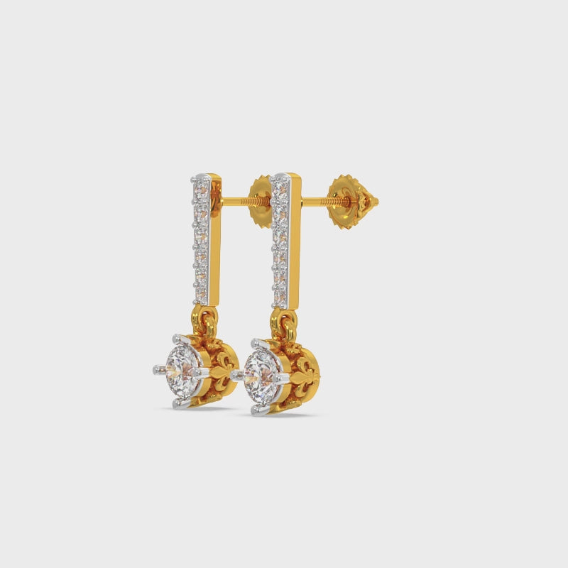 Sadie Drop Solitaire Earring