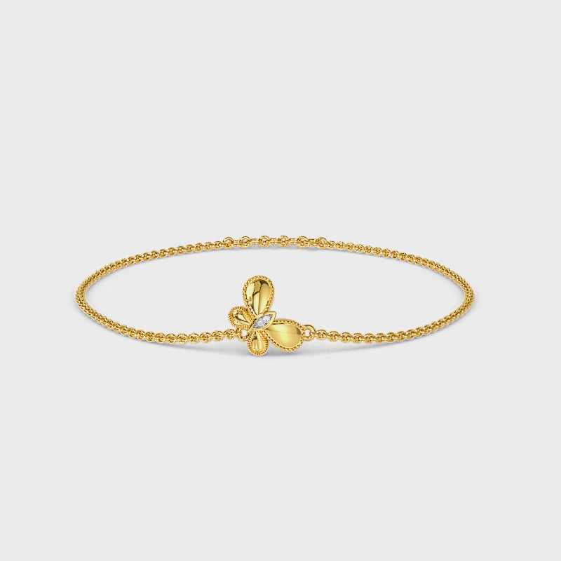 Sparkling Butterfly Kids Bracelet