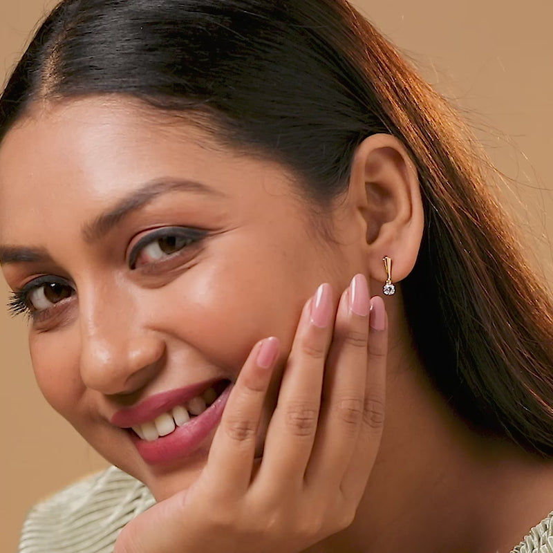 Saige Solitaire Earring