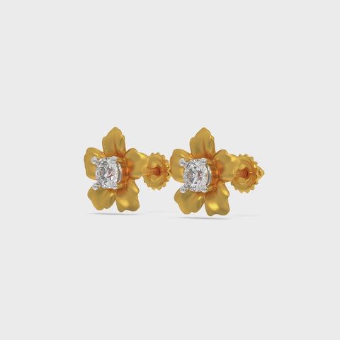 Ruby Solitaire Earring