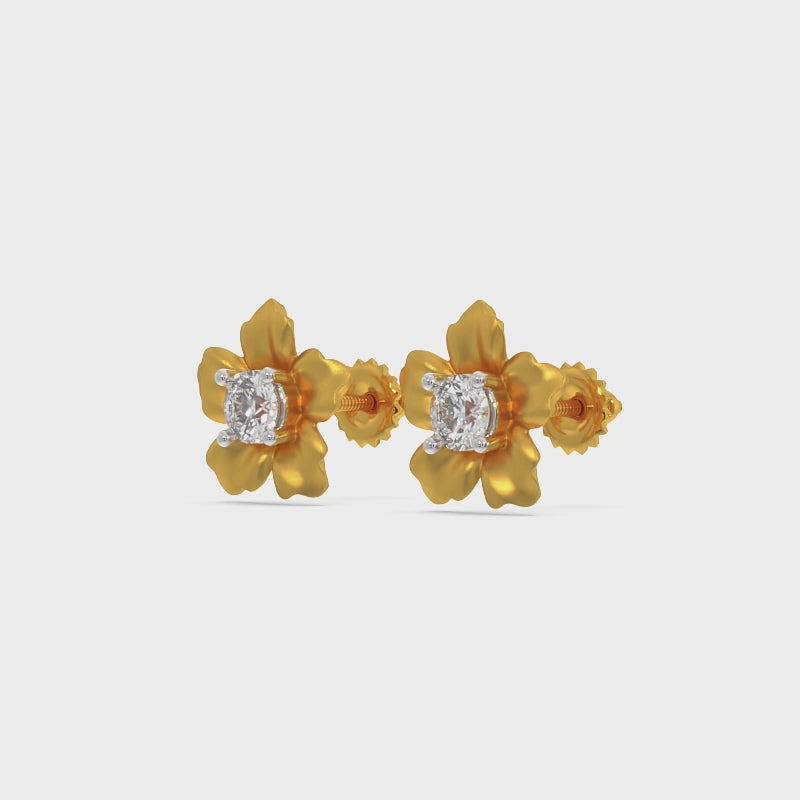 Ruby Solitaire Earring