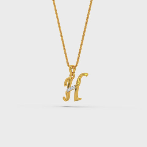 Alphabet H  Unisex Pendant