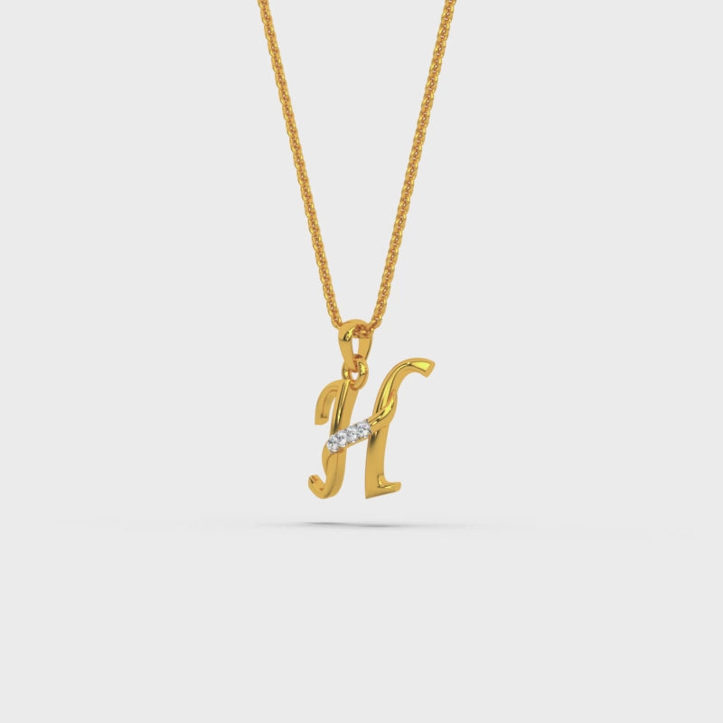 Alphabet H  Unisex Pendant