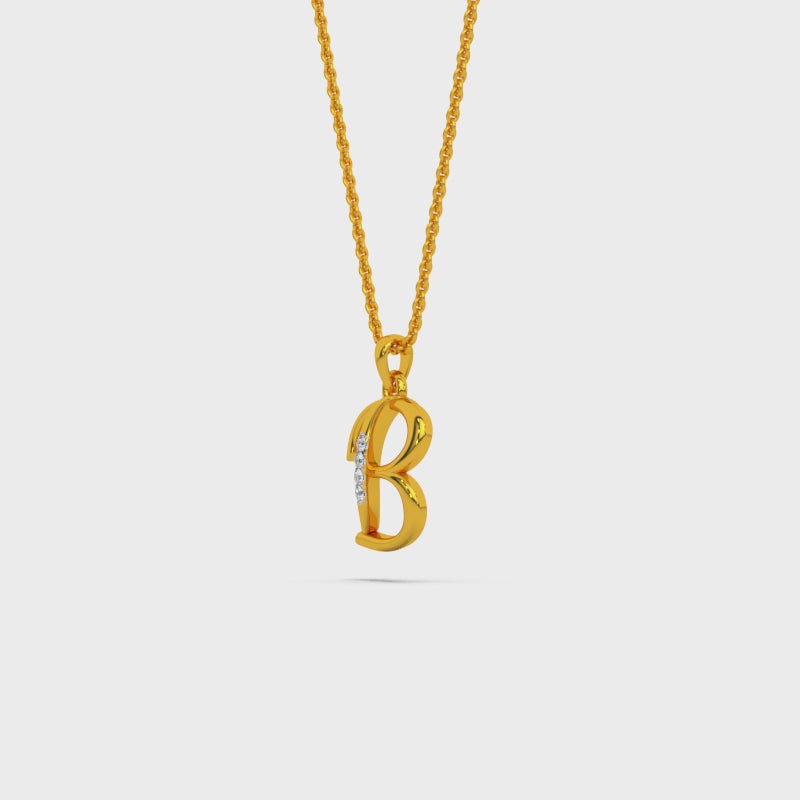 Alphabet B  Unisex Pendant