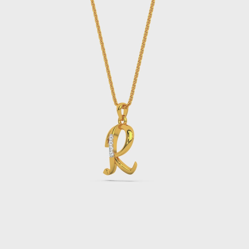 Alphabet R  Unisex Pendant