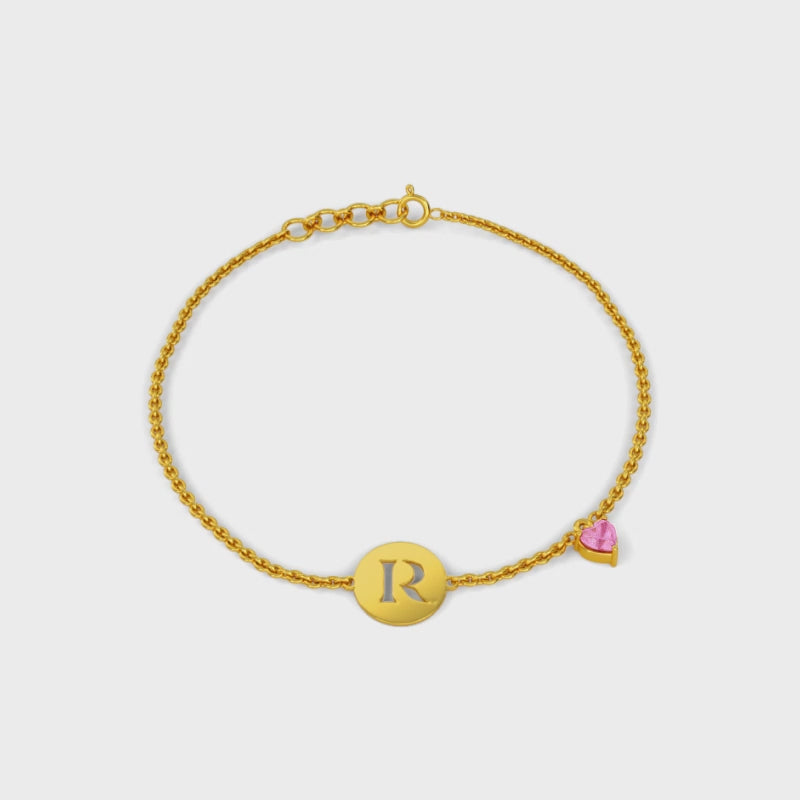 Initial R Bracelet