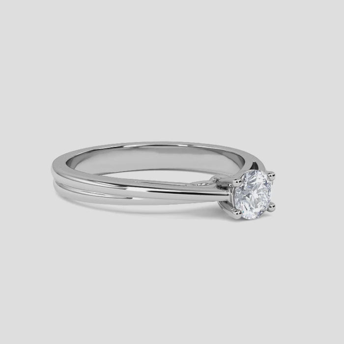 0.50 CT Blue Solitaire Ring