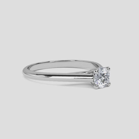 0.50 CT Snow Solitaire Ring