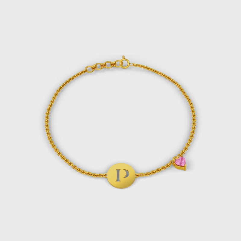 Initial P Bracelet