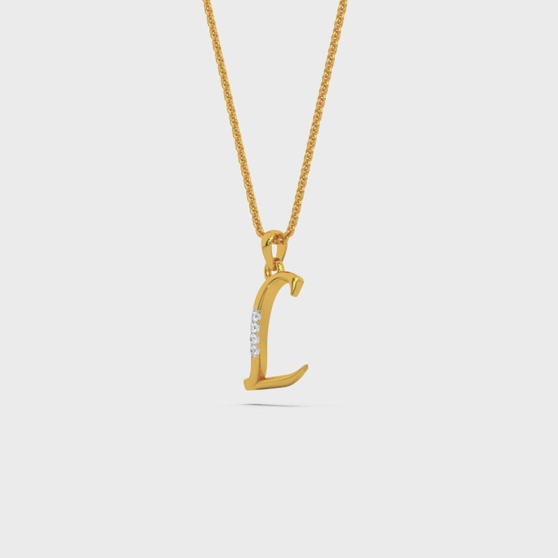 Alphabet L  Unisex Pendant