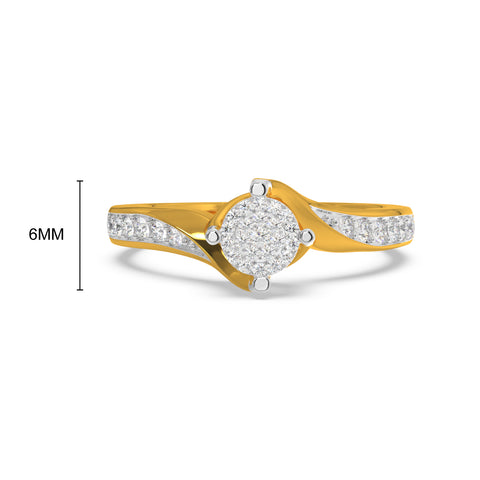 Composite Solitaire Look Ring