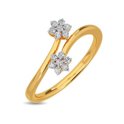 Duo Floret Diamond Ring