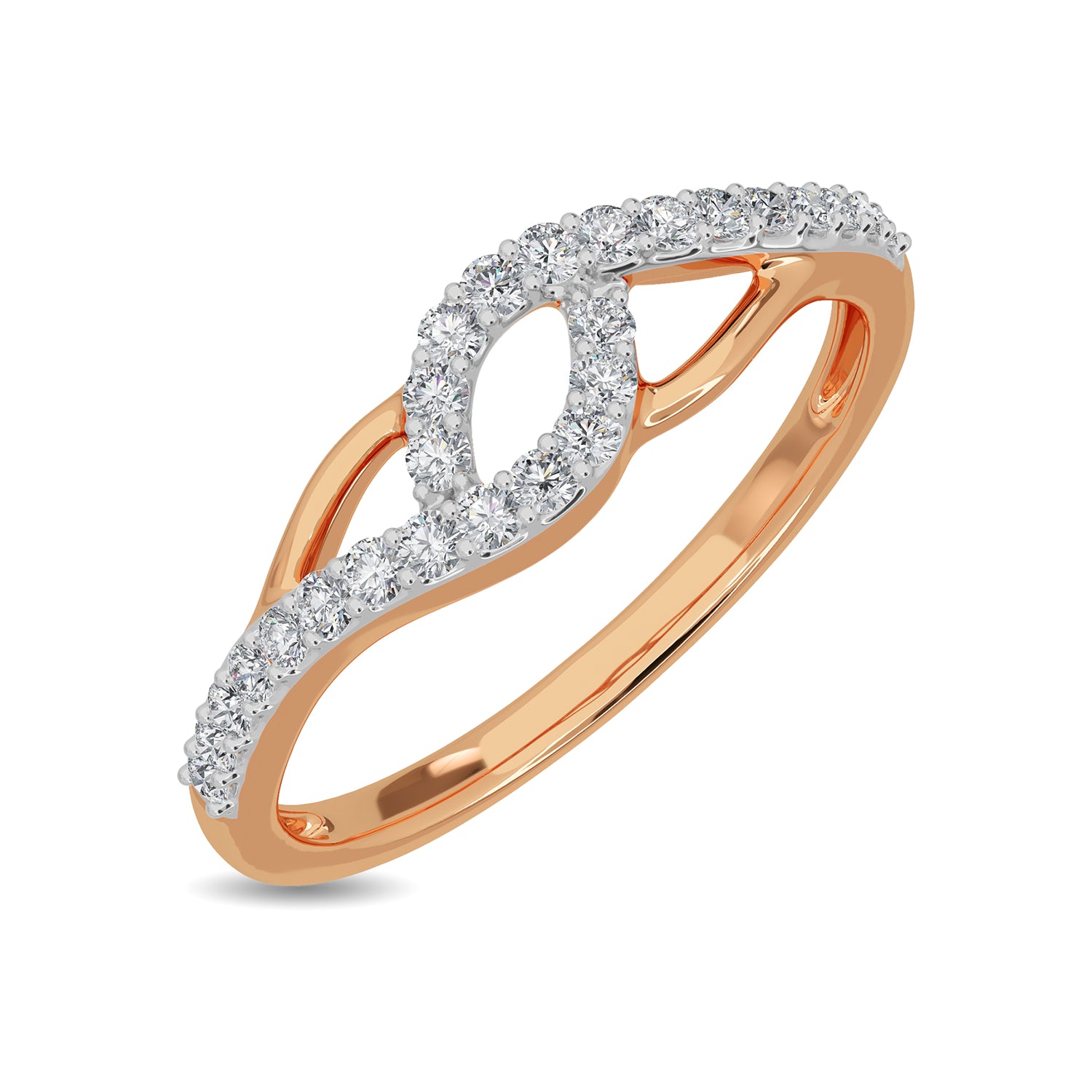 Shining Twist Diamond Ring