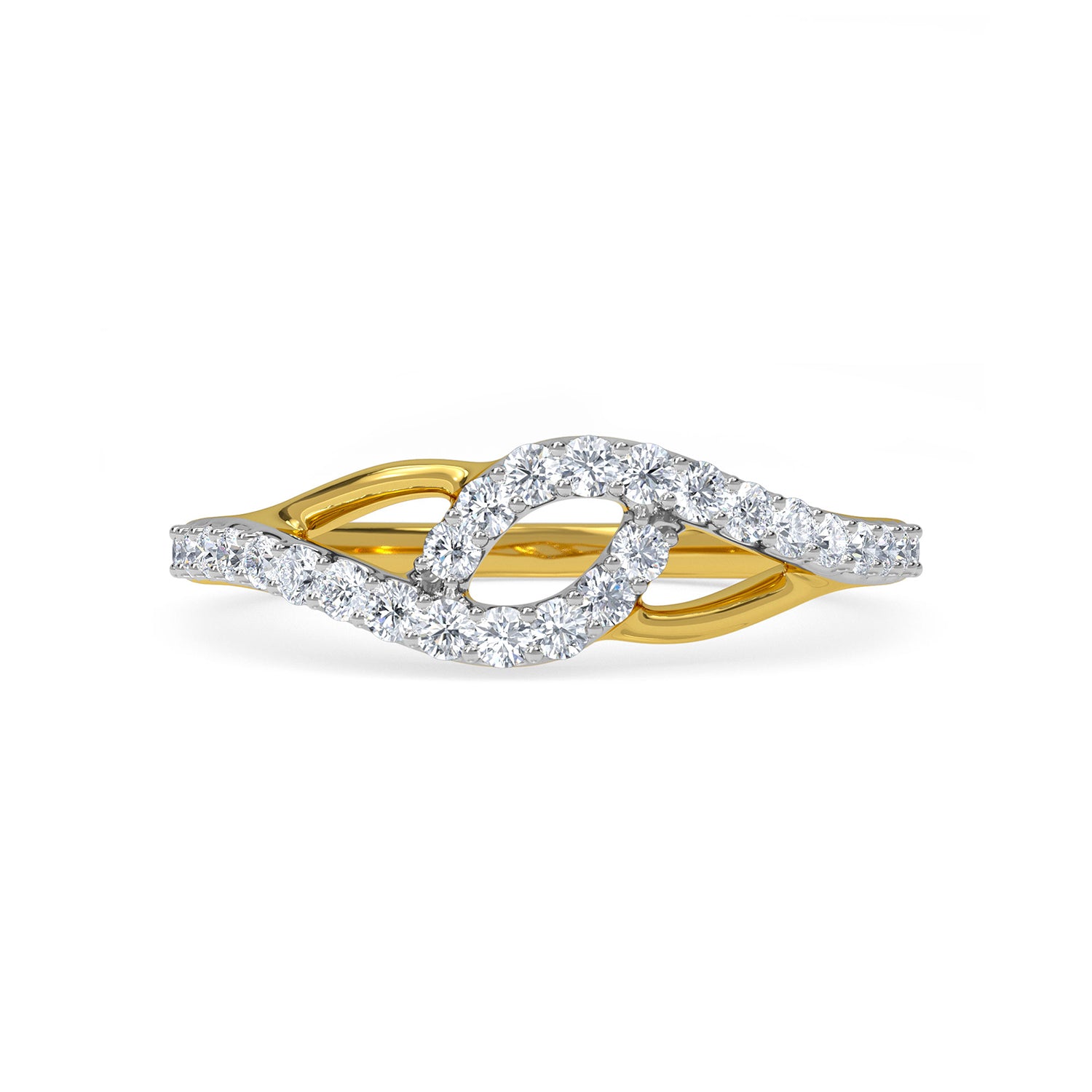 Shining Twist Diamond Ring