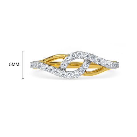 Shining Twist Diamond Ring