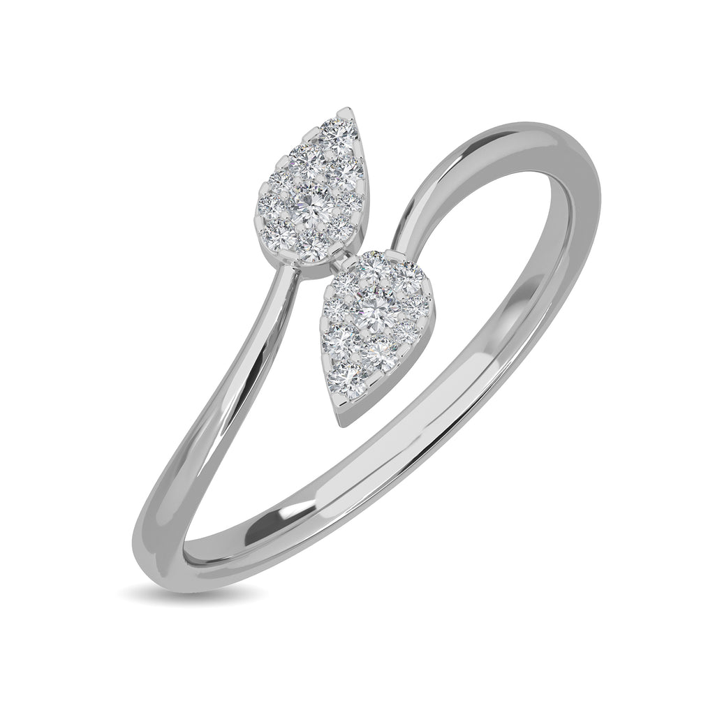 Duo Drop Diamond Ring