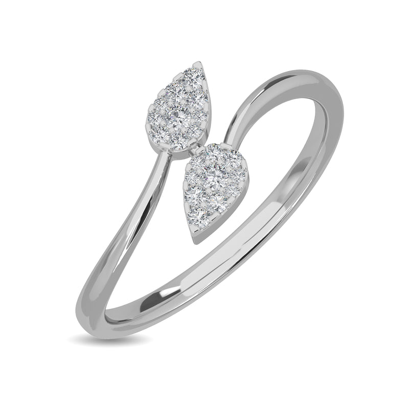 Duo Drop Diamond Ring