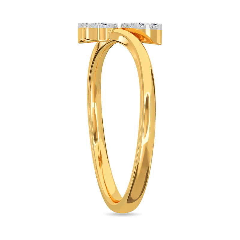 Duo Drop Diamond Ring