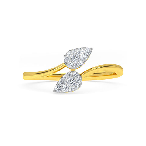 Duo Drop Diamond Ring