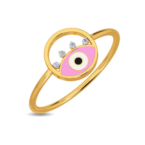 Damla Evil Eye Diamond Ring