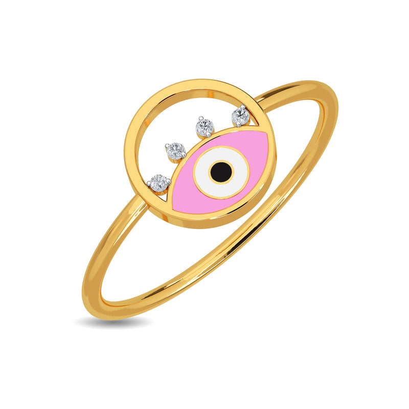 Damla Evil Eye Diamond Ring