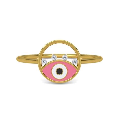 Damla Evil Eye Diamond Ring