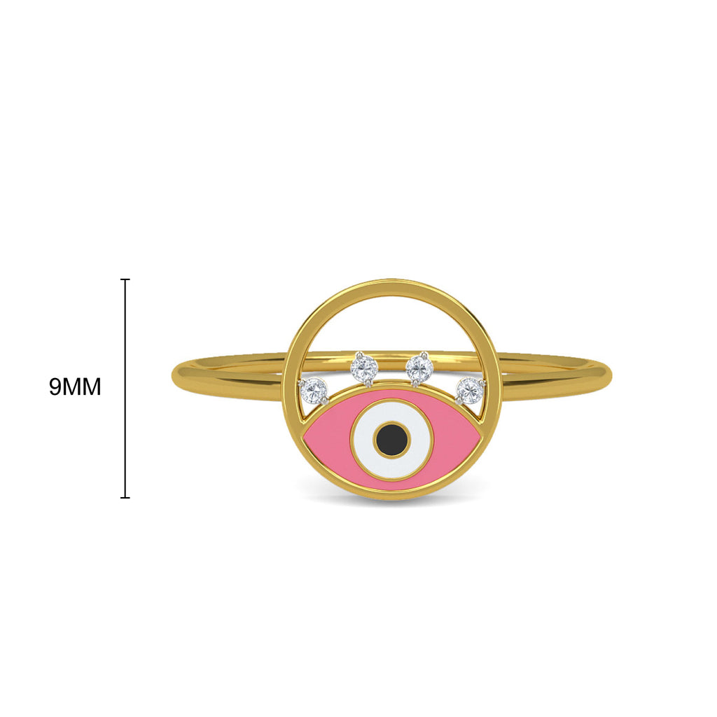 Damla Evil Eye Diamond Ring