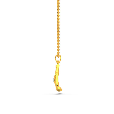 Alphabet A Diamond Pendant