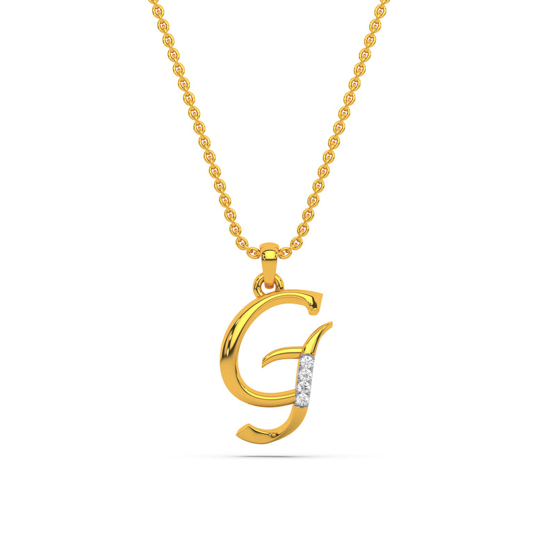 Alphabet G Diamond Pendant