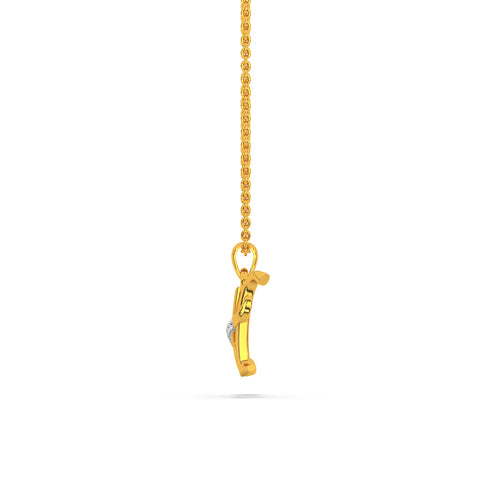 Alphabet H Diamond Pendant