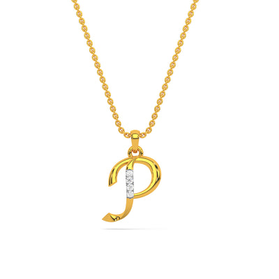 Alphabet P Diamond Pendant