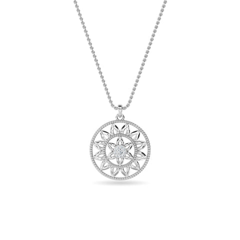 Mandala Diamond Pendant