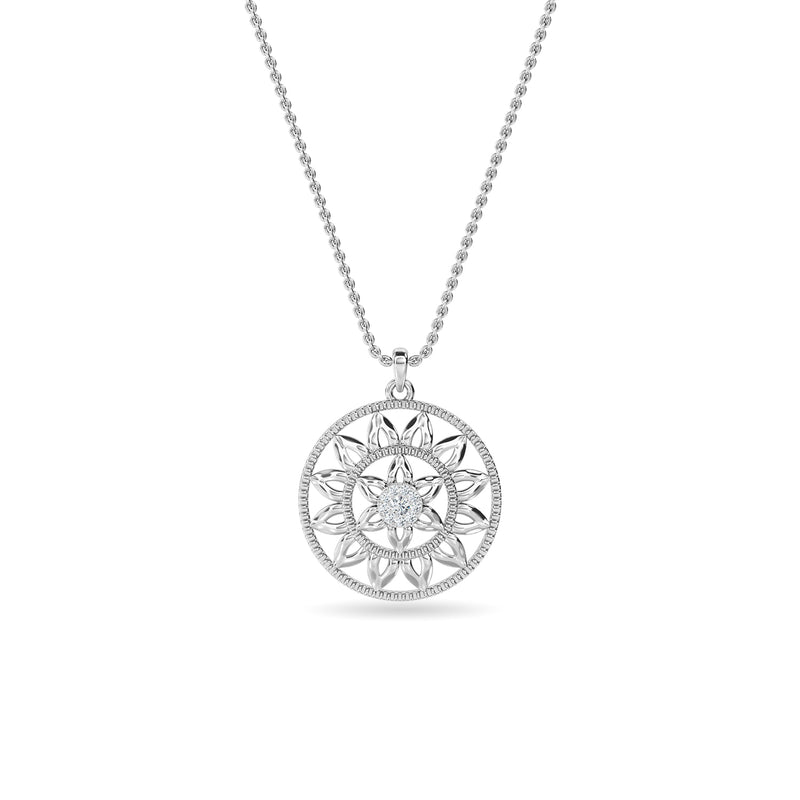 Mandala Diamond Pendant