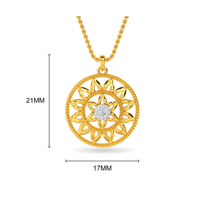 Mandala Diamond Pendant