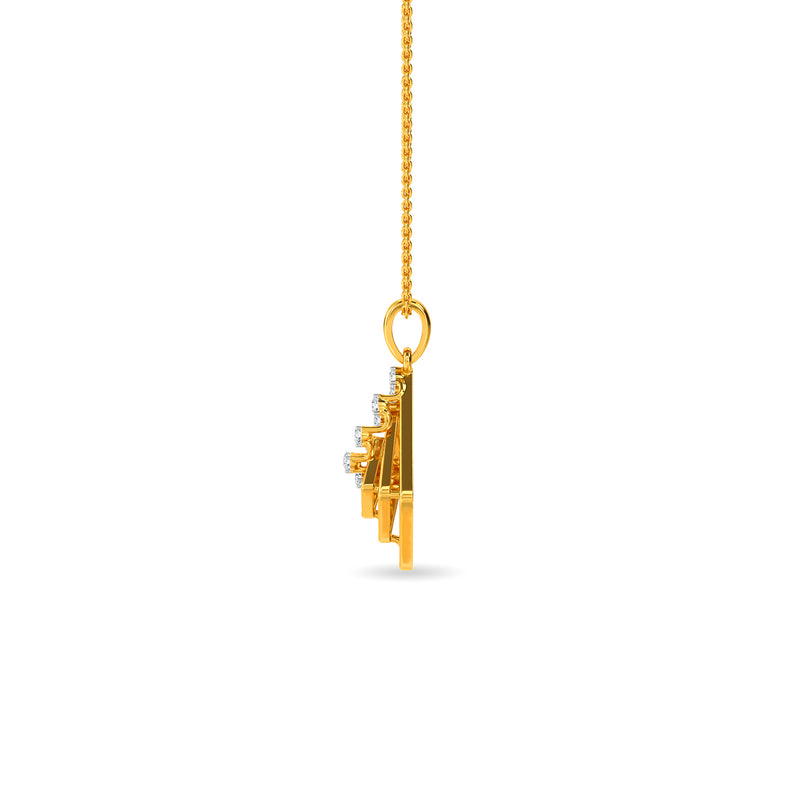 Amber Diamond Pendant