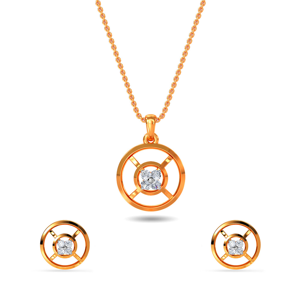 Leonie Diamond Pendant Set