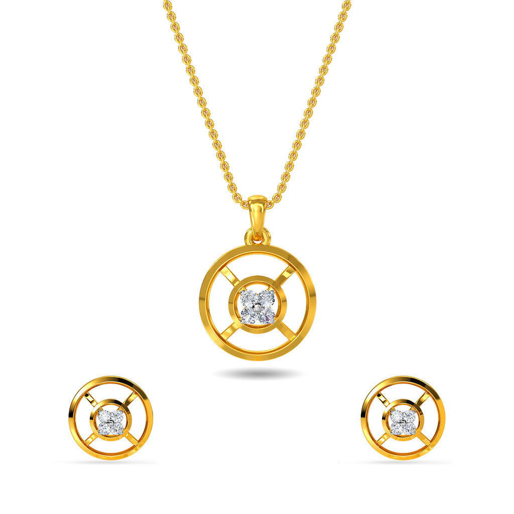 Leonie Diamond Pendant Set