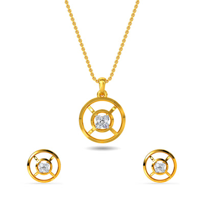 Leonie Diamond Pendant Set