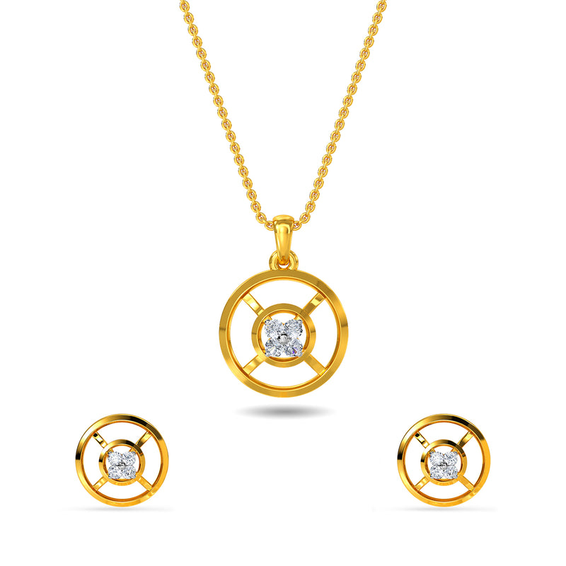 Leonie Diamond Pendant Set