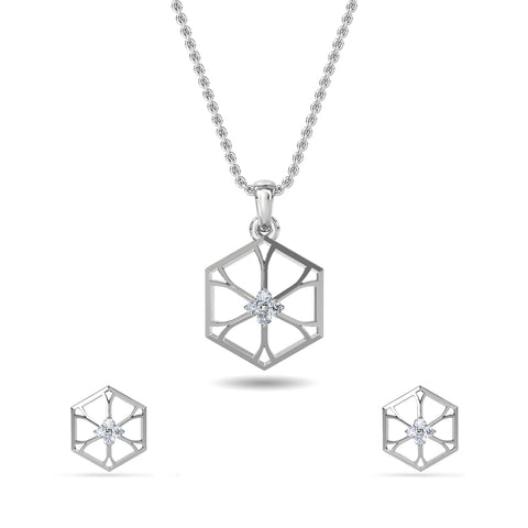 Amelia Diamond Pendant Set