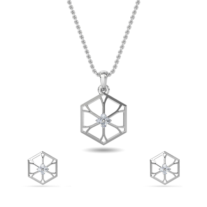 Amelia Diamond Pendant Set