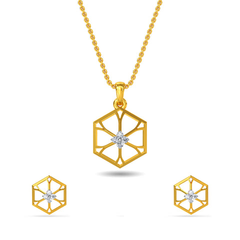 Amelia Diamond Pendant Set