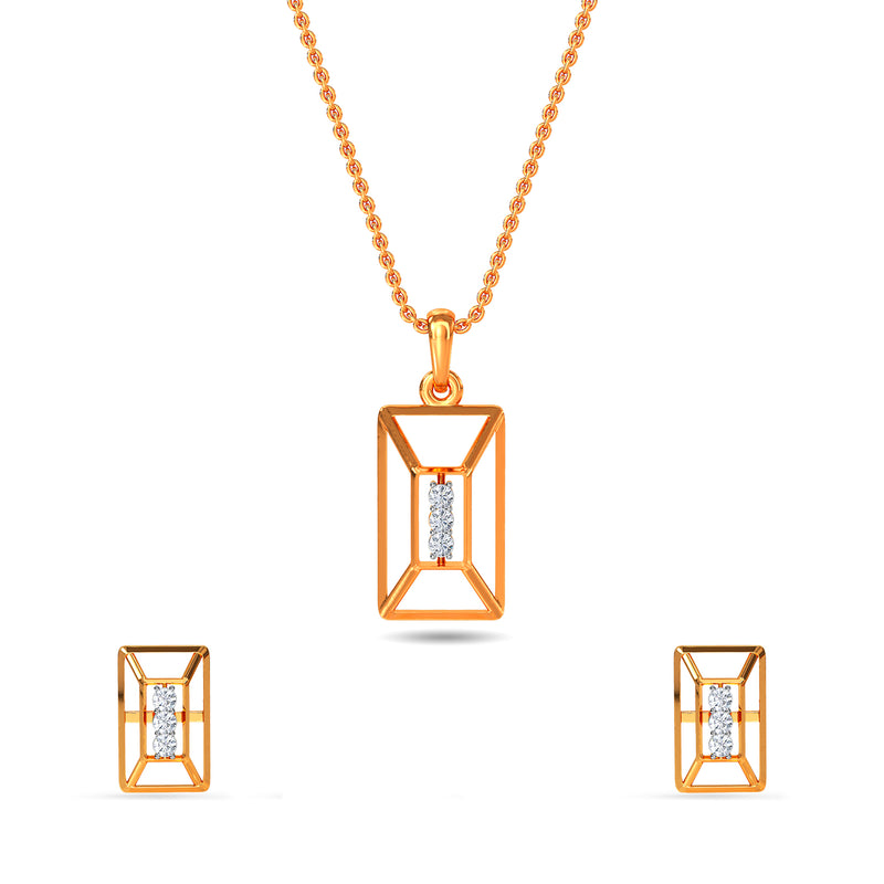 Klara Diamond Pendant Set