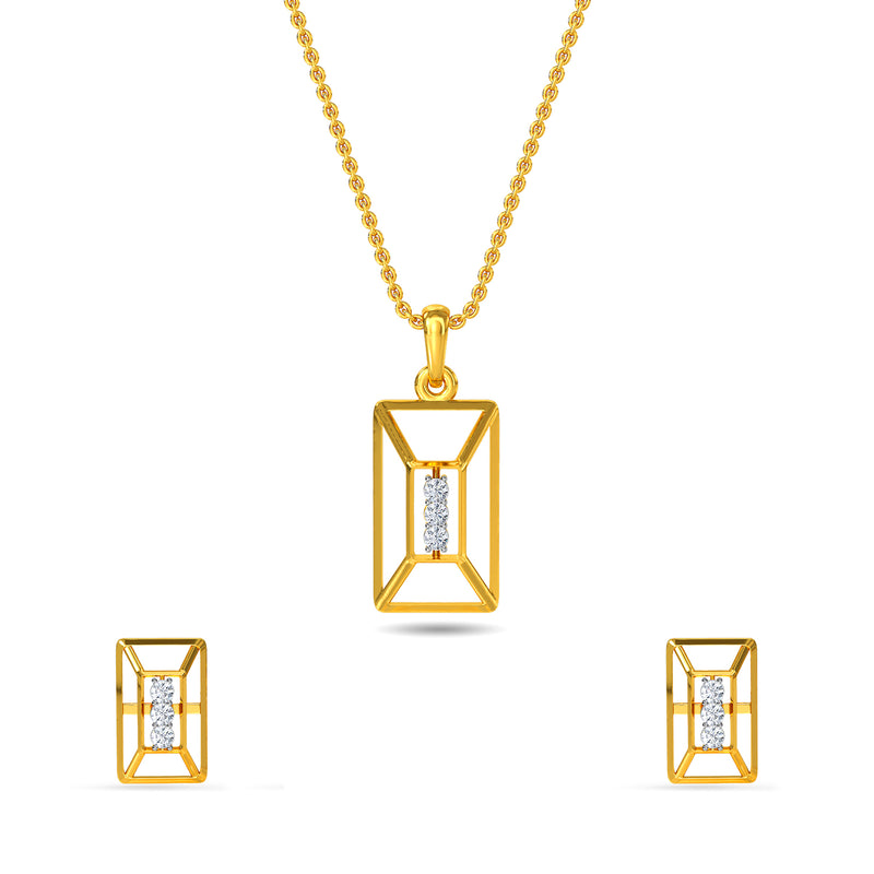 Klara Diamond Pendant Set