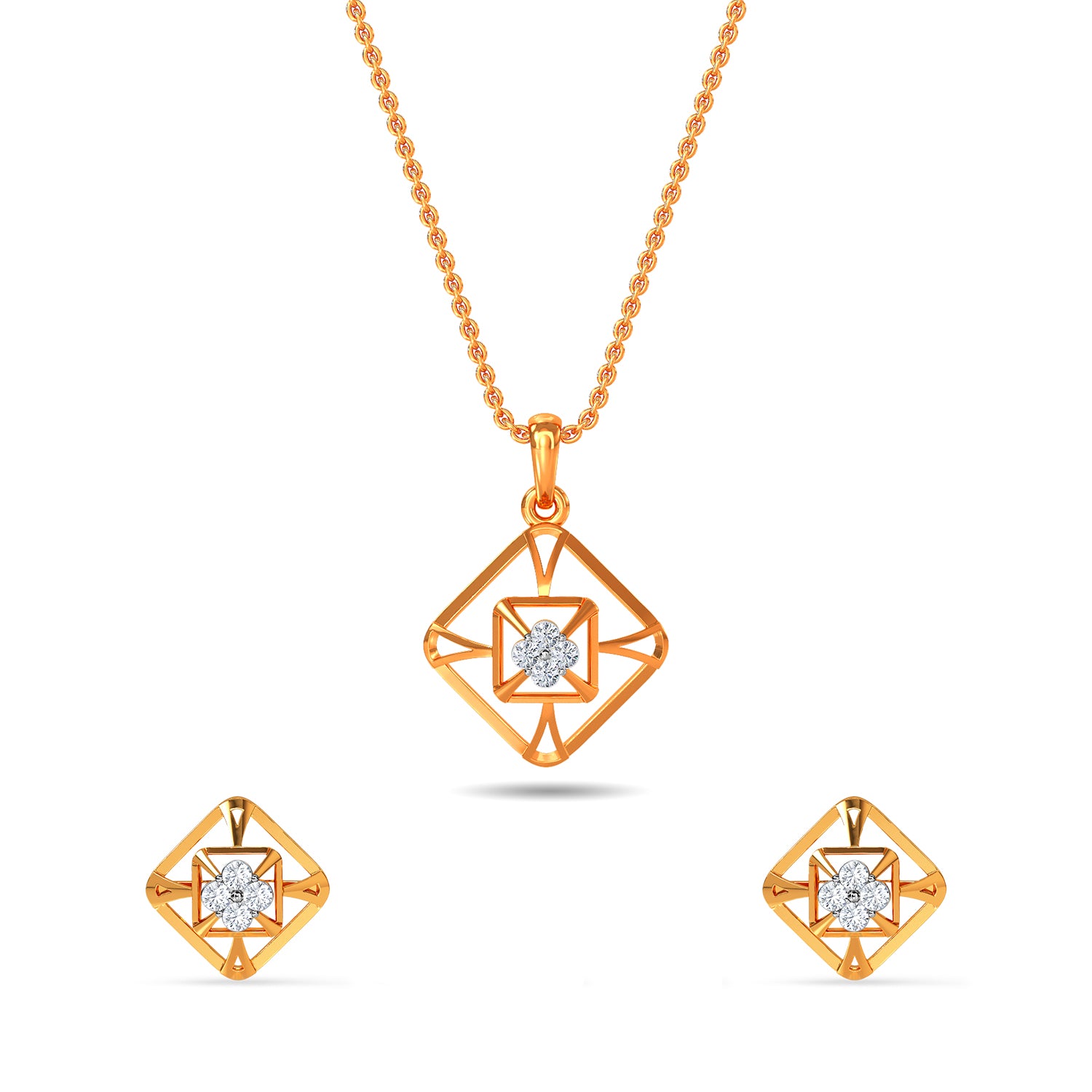 Charlotte Diamond Pendant Set