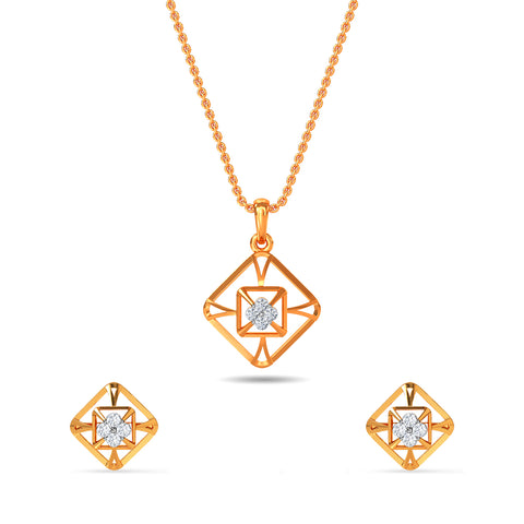 Charlotte Diamond Pendant Set