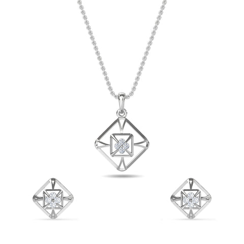 Charlotte Diamond Pendant Set