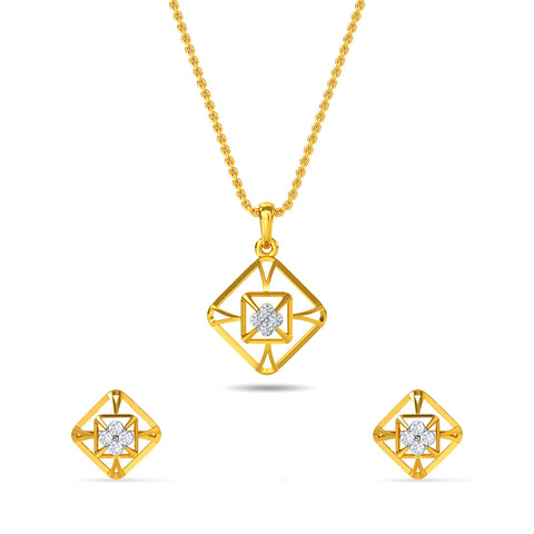 Charlotte Diamond Pendant Set