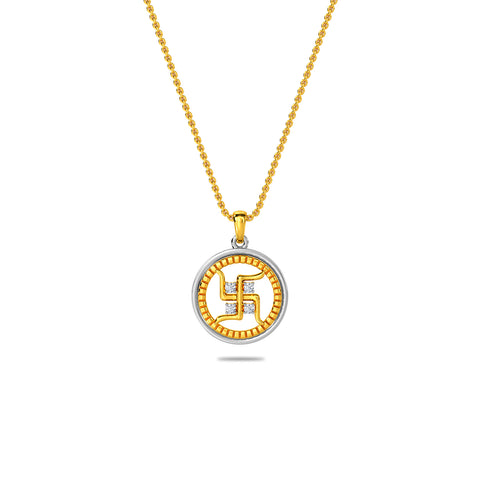 Swastik Gold Pendant