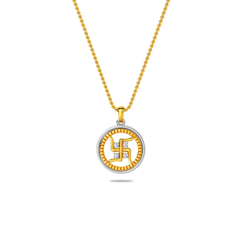 Swastik Gold Pendant